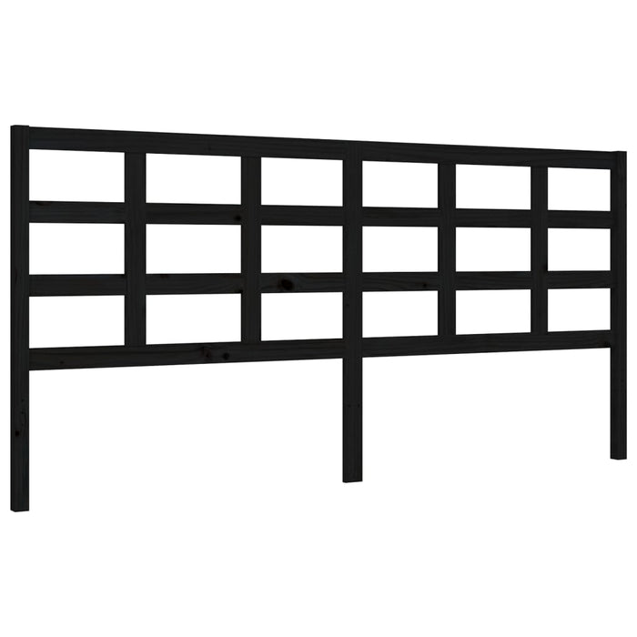 Bed Frame with Headboard Black 6FT
