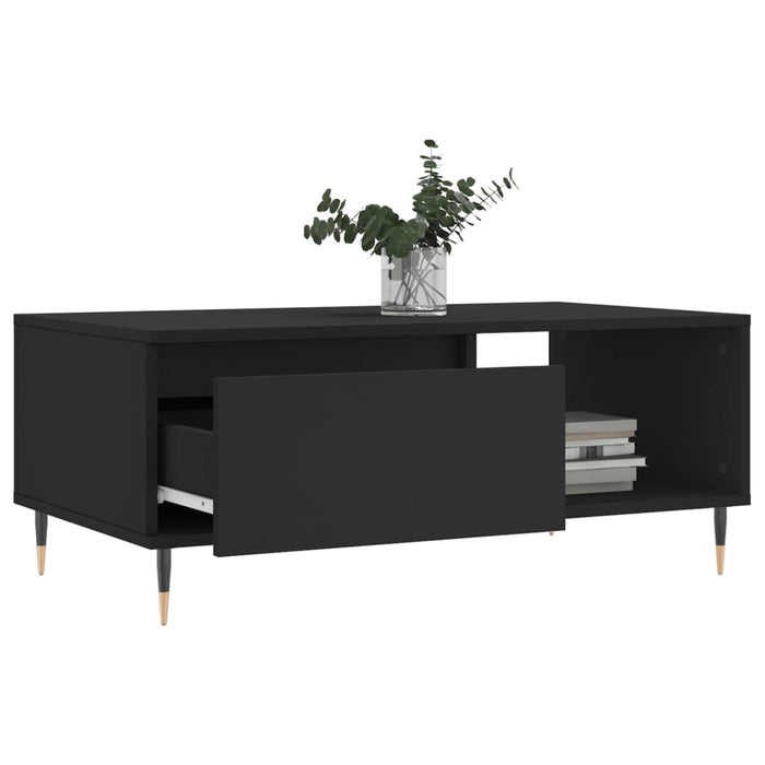 Coffee Table Black 90x50x36.5 cm Engineered Wood