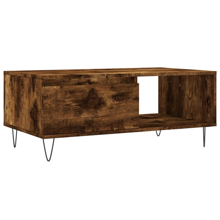 Coffee Table Smoked Oak 90x50x36.5 cm Engineered Wood