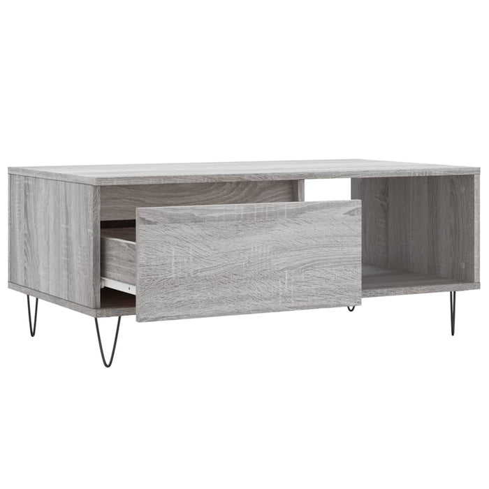 Coffee Table Grey Sonoma 90x50x36.5 cm Engineered Wood