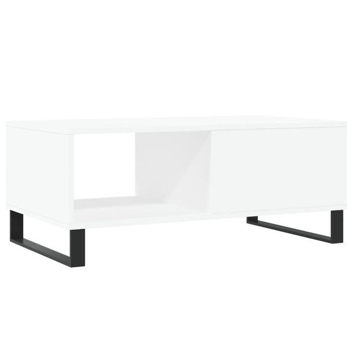 Coffee Table White 90x50x36.5 cm Engineered Wood