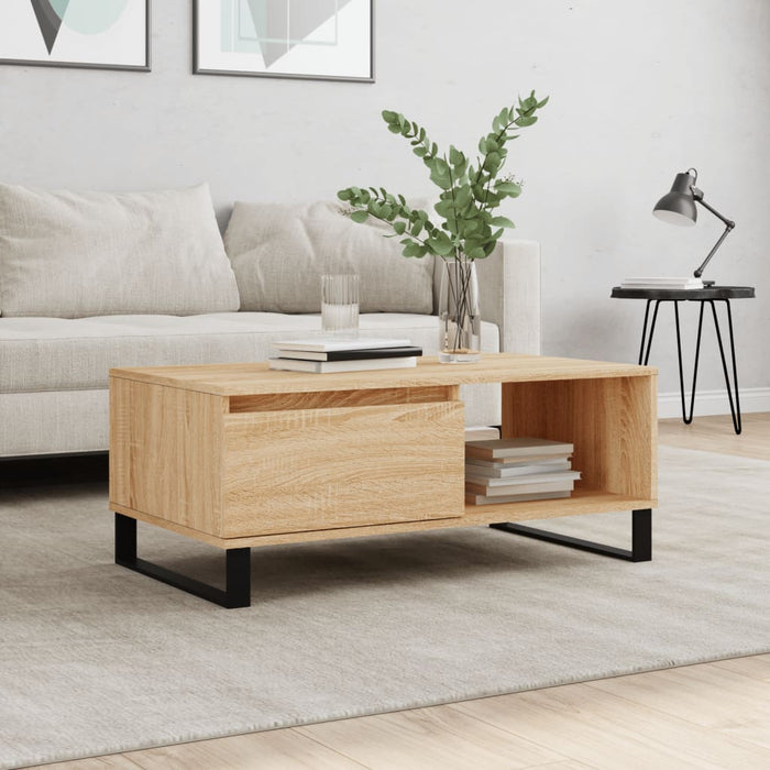 Coffee Table Sonoma Oak 90x50x36.5 cm Engineered Wood