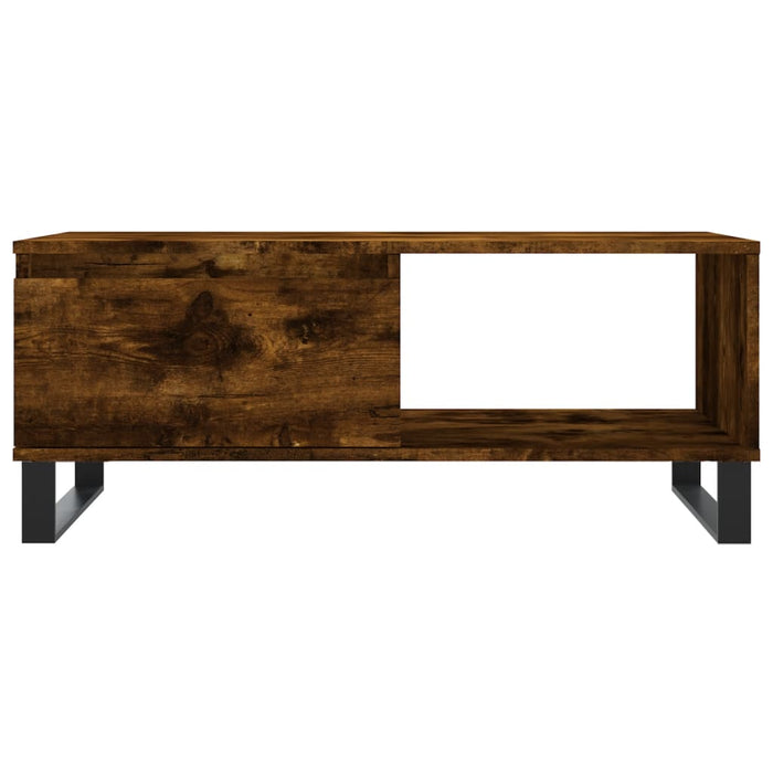 Coffee Table Smoked Oak 90x50x36.5 cm Engineered Wood