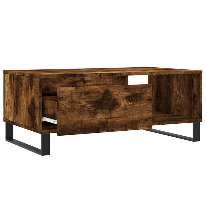 Coffee Table Smoked Oak 90x50x36.5 cm Engineered Wood