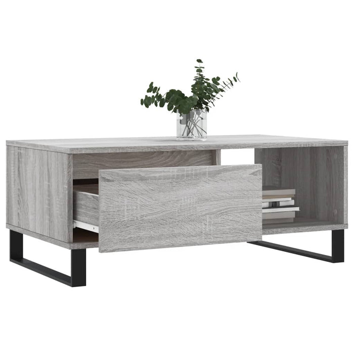 Coffee Table Grey Sonoma 90x50x36.5 cm Engineered Wood