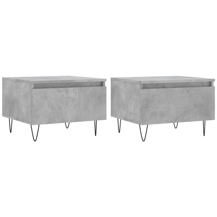 Coffee Tables 2 pcs Concrete Grey 50x46x35 cm Engineered Wood