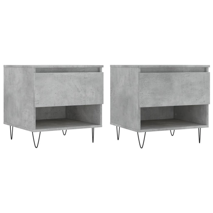 Coffee Tables 2 pcs Concrete Grey 50x46x50 cm Engineered Wood