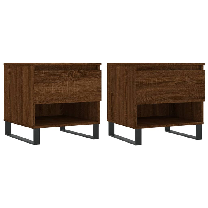 Coffee Tables 2 pcs Brown Oak 50x46x50 cm Engineered Wood