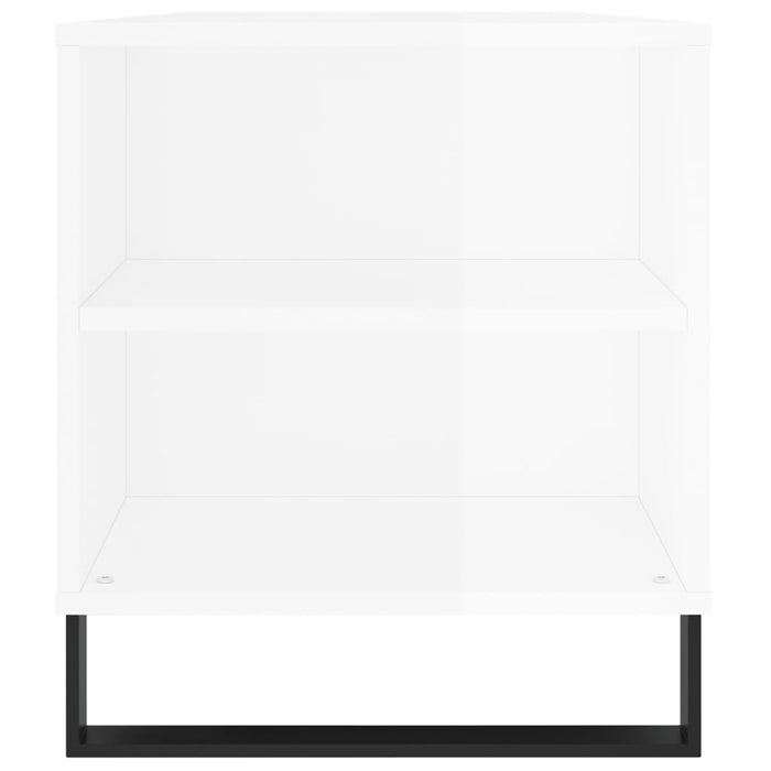 Coffee Table High Gloss White 102x44.5x50 cm Engineered Wood