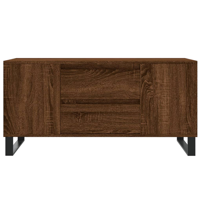 Coffee Table Brown Oak 102x44.5x50 cm Engineered Wood