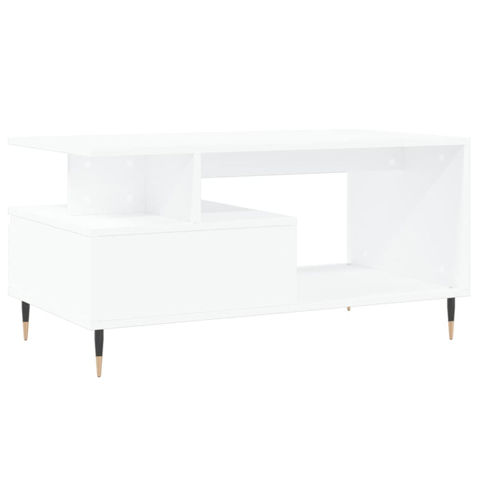 Coffee Table White 90x49x45 cm Engineered Wood