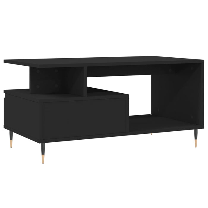 Coffee Table Black 90x49x45 cm Engineered Wood