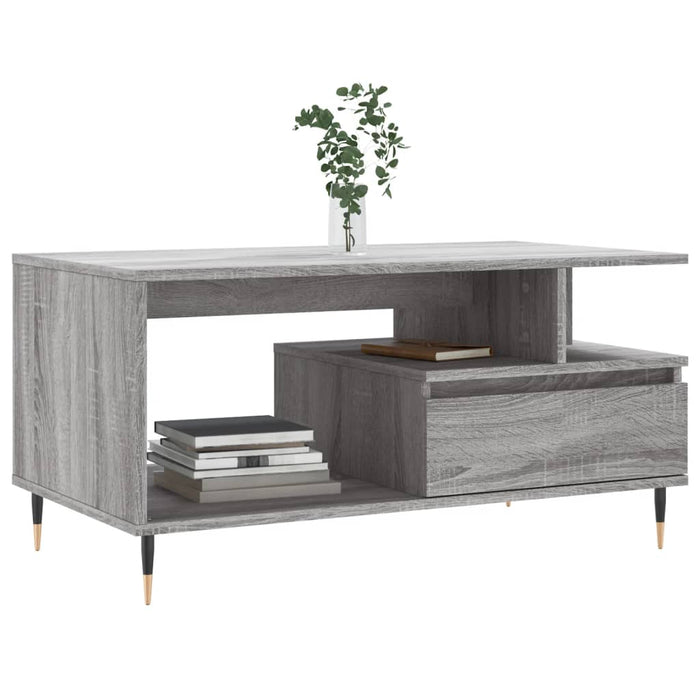 Coffee Table Grey Sonoma 90x49x45 cm Engineered Wood