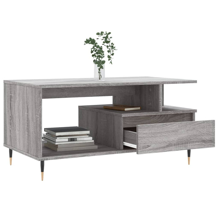 Coffee Table Grey Sonoma 90x49x45 cm Engineered Wood