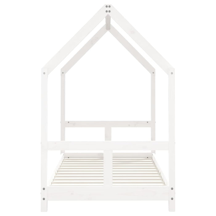 Kids Bed Frame White 80x160 cm Solid Wood Pine