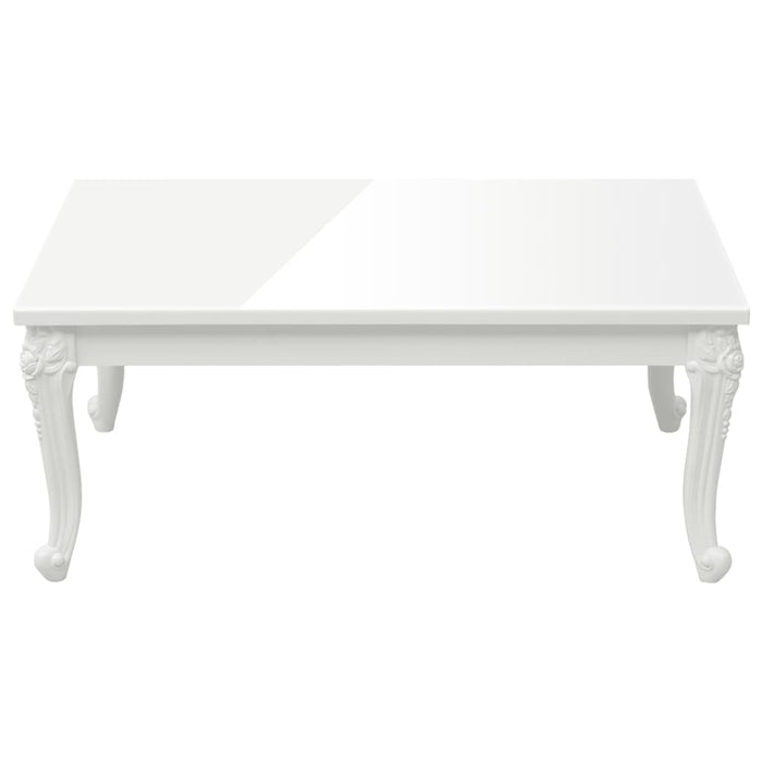 Coffee Table High Gloss White 100x50x42 cm Engineered Wood