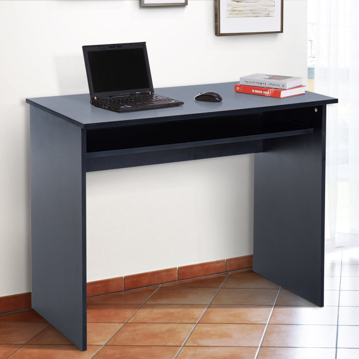 Computer Writing Desk with Storage Compartment Workstation Learning Center for Home Office 90W x 50D(cm) - Black