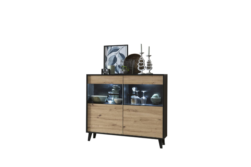 Artona 81 Display Sideboard Cabinet, Oak Artisan, 126cm