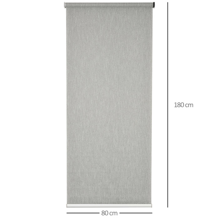 WiFi Smart Roller Blinds Window UV Privacy Protection with Rechargeable Battery, Electric Shades Blind Easy Fit Home Office, Grey, 80 x 180cm