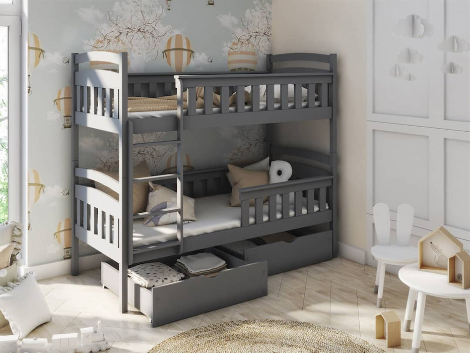 Wooden Bunk Bed Harry with Storage