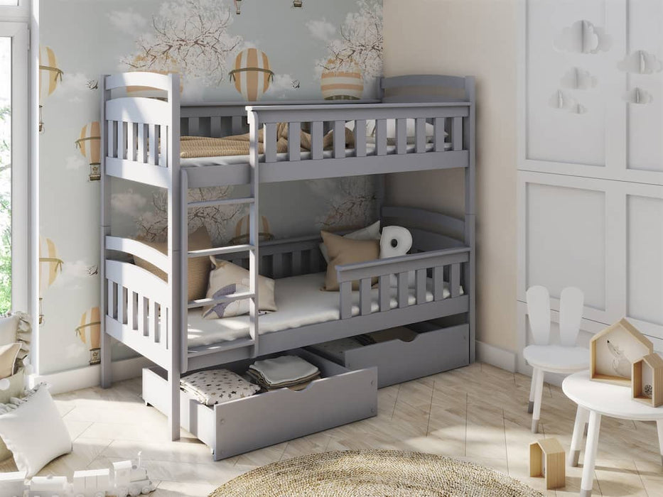 Wooden Bunk Bed Harry with Storage