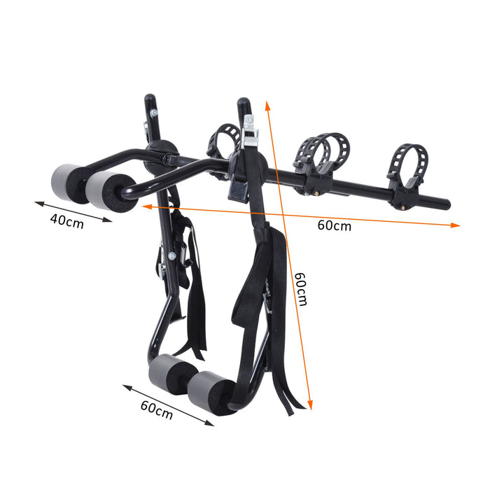 2 Bicycles Car Carrier Rack-Black