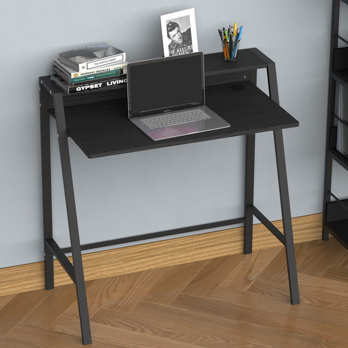 Writing Desk Computer Table Home Office PC Laptop Workstation Storage Shelf Color Black