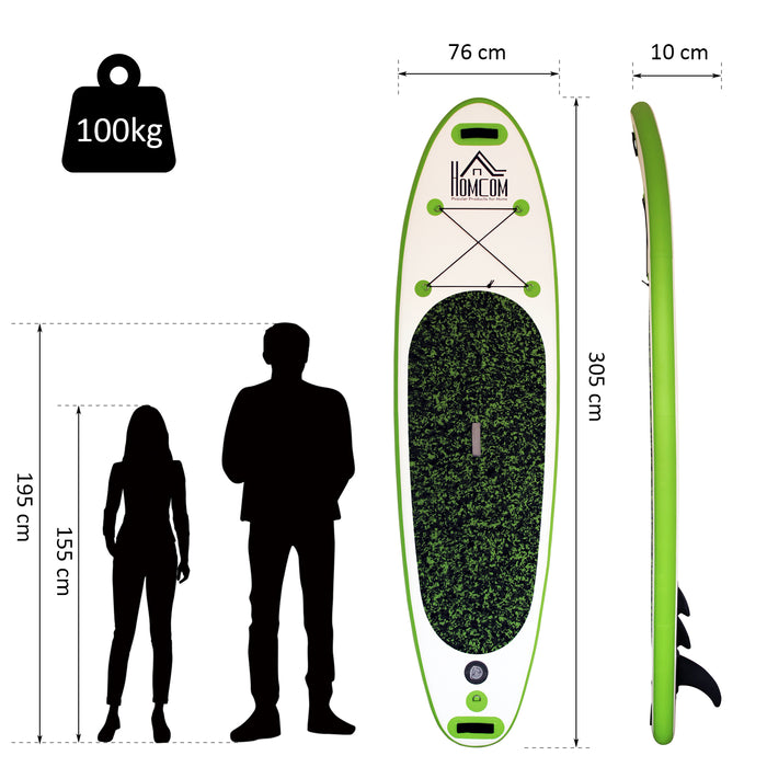 10ft Blow up Paddle Board Standup Paddle Board Inflatable SUP Board Surfing Non-Slip Panel with Air Pump Beach Outdoor Adults