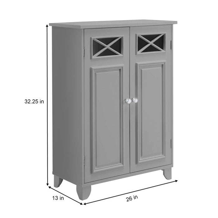 Wooden Cabinet Standing Grey Dawson