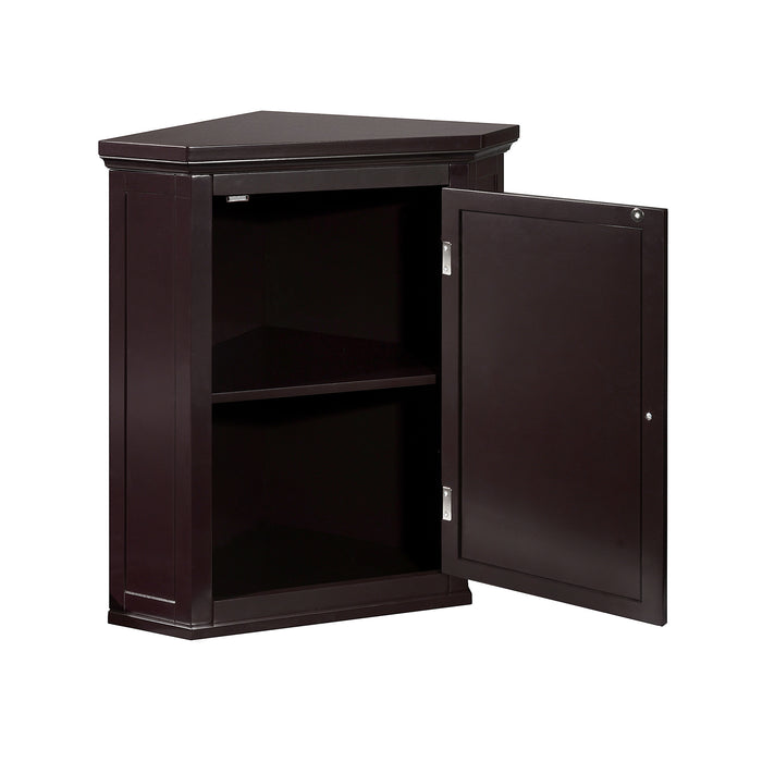 Wooden Corner Cabinet Wall Unit Brown