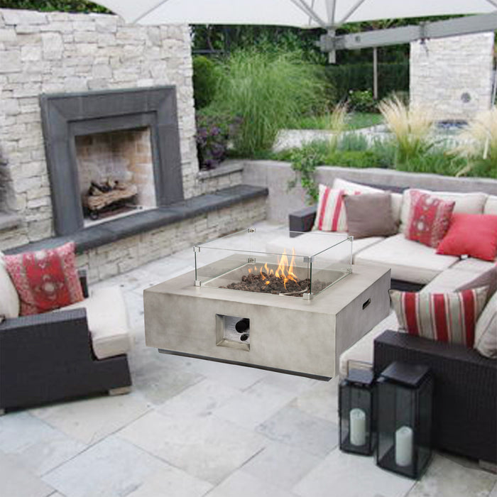 34" Square Gas Fire Pit