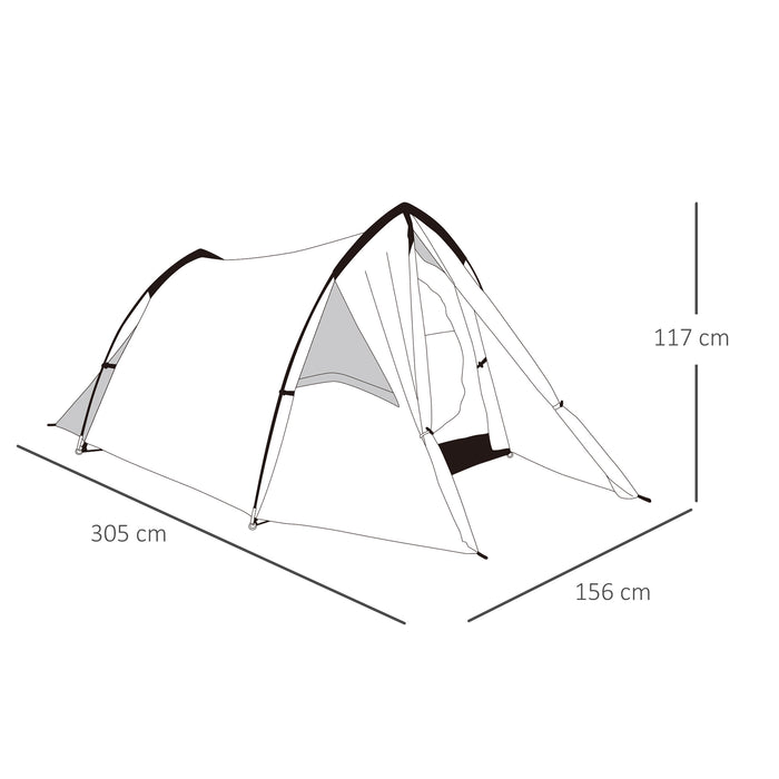 Camping Dome Tent Double Layer Backpacking Tent Large for 1-2 Person with Weatherproof Vestibule Windows Lightweight for Fishing, Hiking