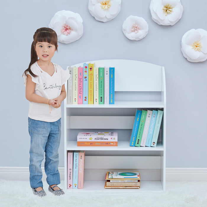 Child Sized Bookcase with 3 Shelves, White