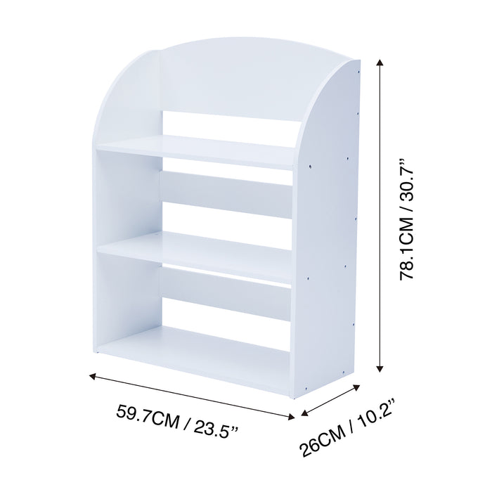 Child Sized Bookcase with 3 Shelves, White