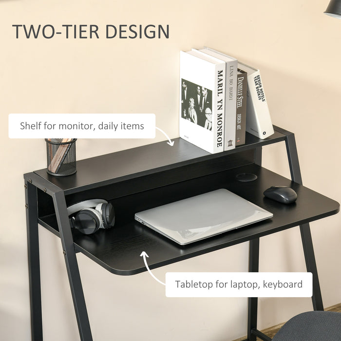 Writing Desk Computer Table Home Office PC Laptop Workstation Storage Shelf Color Black