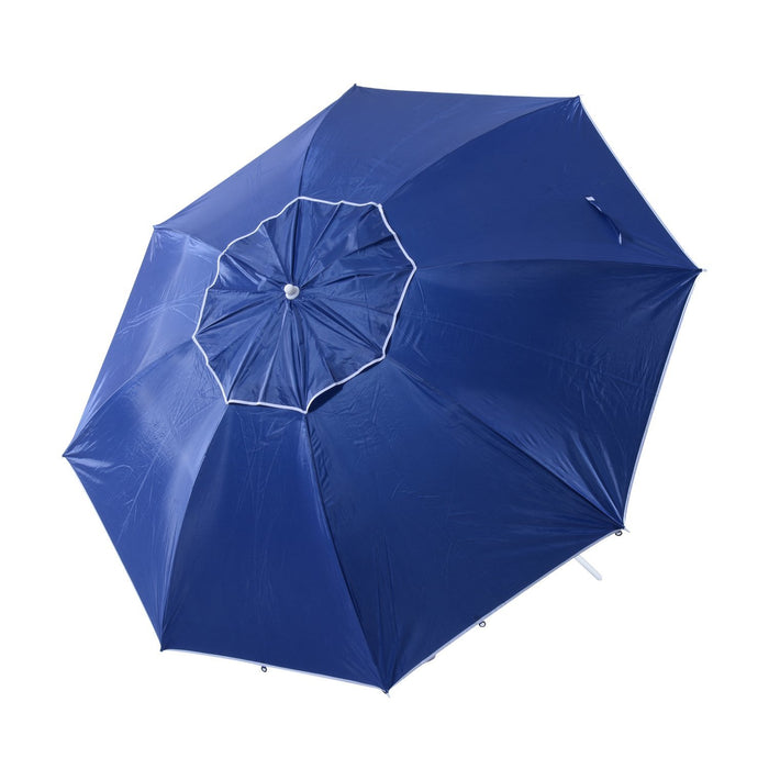 2m Beach Sport Umbrella Parasol-Coated Blue Polyester/Steel