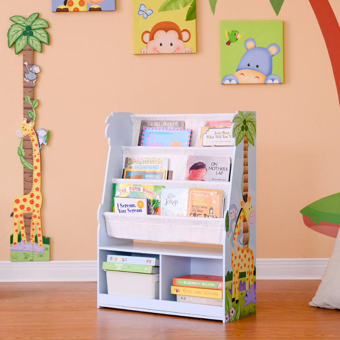 Sunny Safari Wooden Display Bookshelf Storage