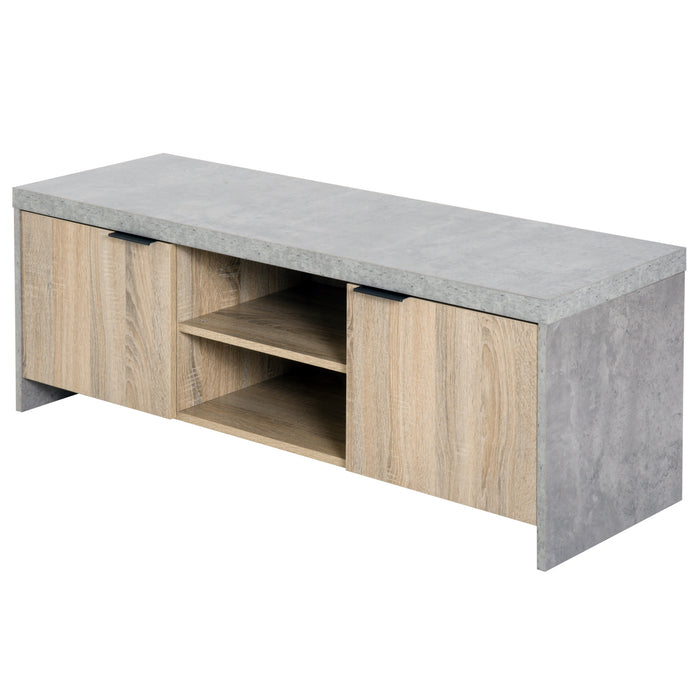 1.2M Wooden TV Stand Cabinet Home Media Center DVD CD Storage Unit Entertainment Station Living Room Furniture-Grey