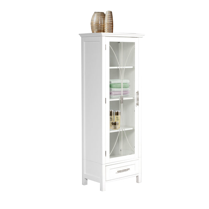 Wooden Cabinet Standing Tall Storage White