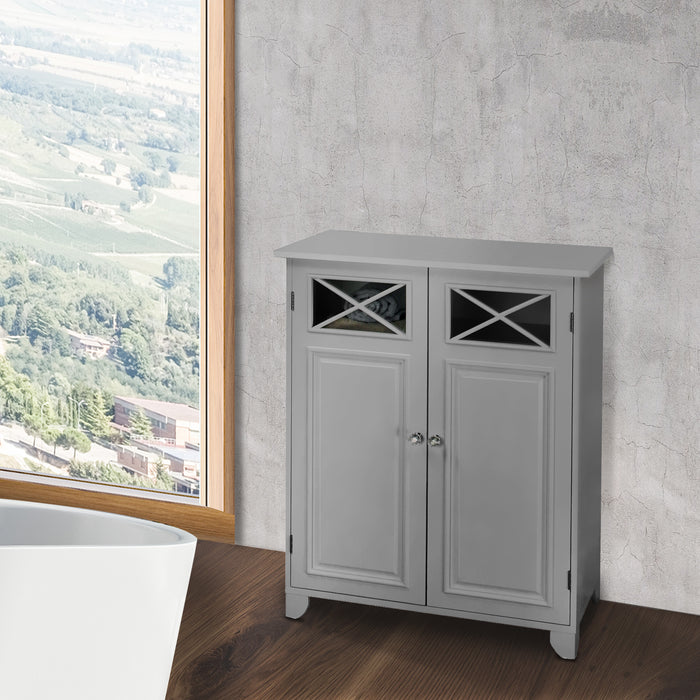 Wooden Cabinet Standing Grey Dawson