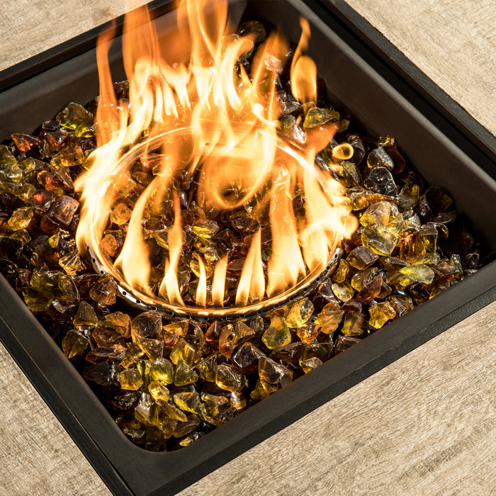 1/2 Inch Reflective Fire Glass for Fire Pit, Brown