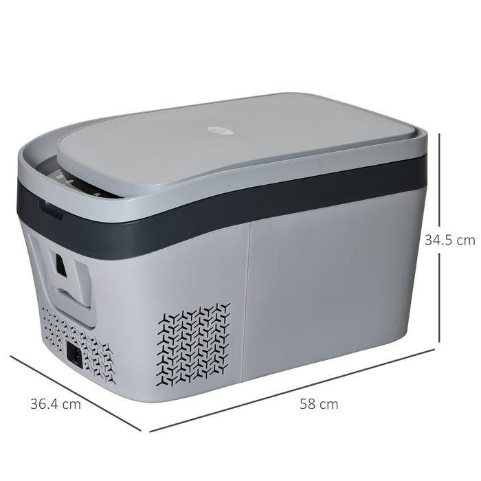 12 Volt Car Refrigerator, 24L Portable Compressor Cooler, Fridge Freezer for Car, RV, Camping and Home Use, -18-20??C