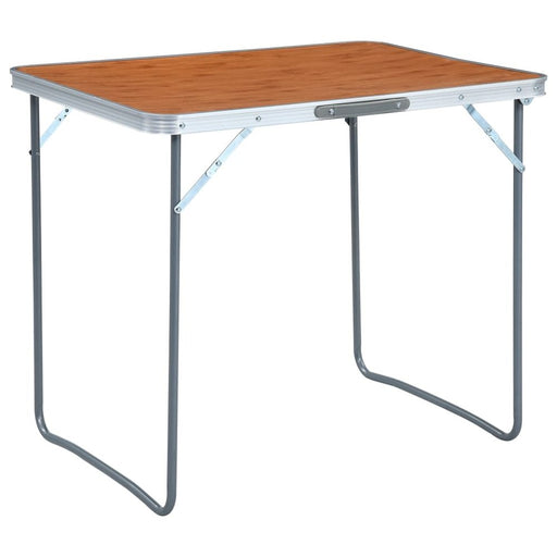 Foldable Camping Table with Metal Frame 80x60 cm.