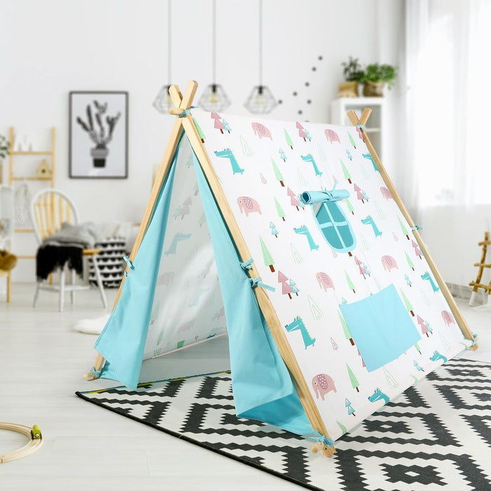 SOKA Camping Countryside Teepee Tent Foldable Play Tent Tipi Canvas for Kids.