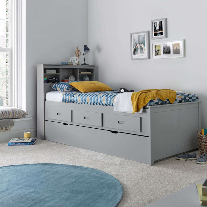 Veera Single Bed, Grey