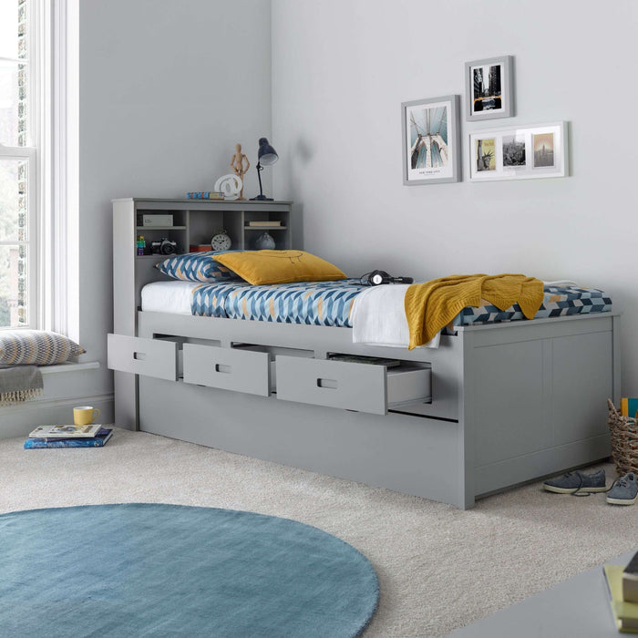 Veera Single Bed, Grey