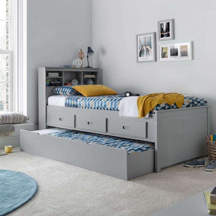 Veera Single Bed, Grey