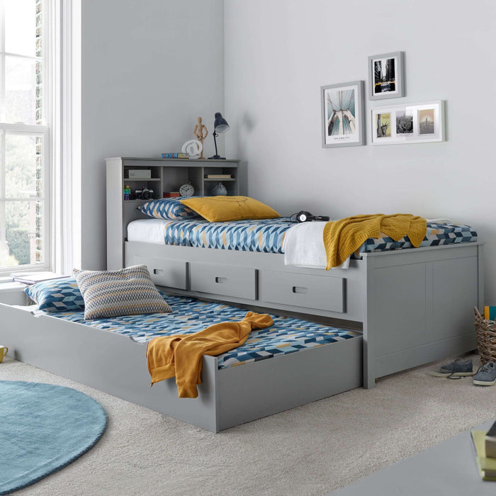 Veera Single Bed, Grey